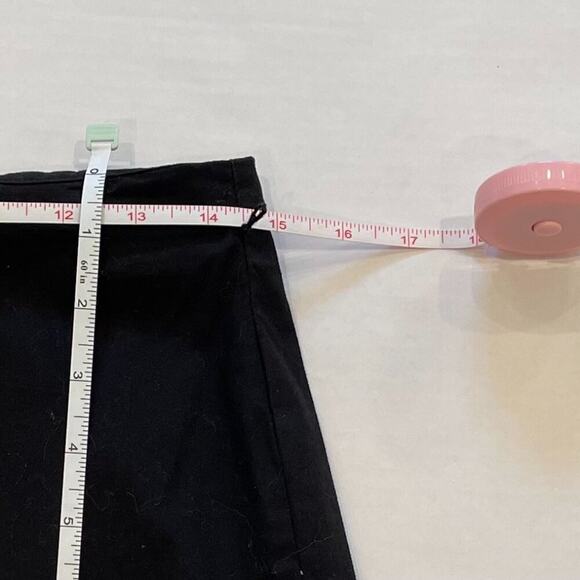 Heart Soul Black Cotton A-Line Skirt Pink Floral Applique Embroidered, Size 5 - Picture 10 of 12